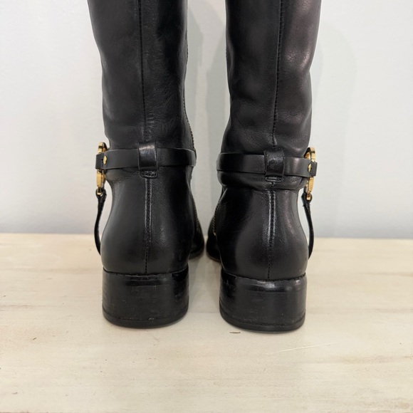 Michael Kors Black/Brown Fulton Harness Boots Size 9 - Picture 8 of 10